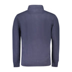 North Sails blue cotton men's sweatshirt showing a casual fit with the North Sails logo on the chest.