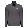 North Sails black cotton men's sweatshirt with crew neck and long sleeves, casual and comfortable everyday apparel