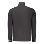 Pepe Jeans Nero cotton men's sweater featuring a classic crew neck and long sleeves, in black color, displayed on a model.
