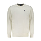 North Sails Bianco cotton men's sweatshirt showing a casual fit, crew neck design, and soft white fabric.