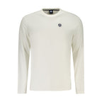 North Sails Bianco Cotton Men T-Shirt with crew neck and short sleeves, white color, casual style, front view.