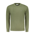 North Sails Verde acrylic men's sweater featuring a classic crewneck design and green color, showcased on a plain background.