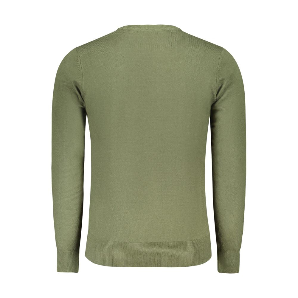 North Sails Verde acrylic men's sweater featuring a classic design and ribbed collar, displayed on a neutral background.