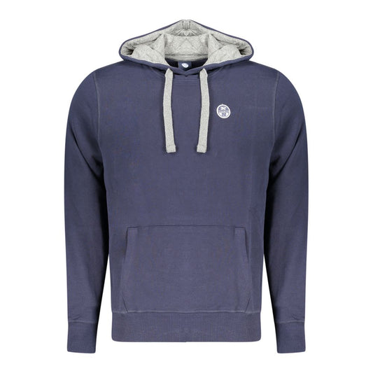 North Sails Blue Cotton Men's Hooded Sweatshirt North Sails