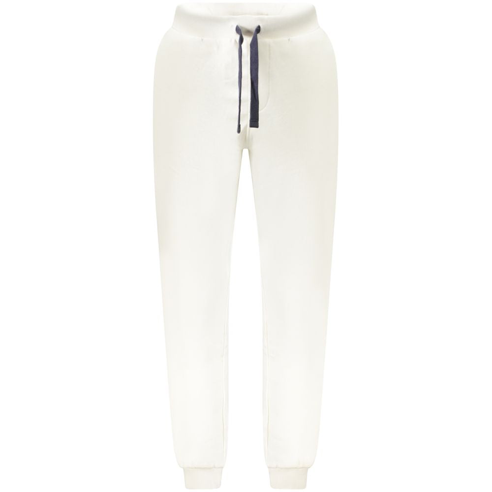 North Sails Bianco cotton men's sweatpants displayed flat, showing relaxed fit and soft fabric in a neutral color.