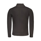 Black acrylic men's sweater from North Sails with a classic crew neck and ribbed cuffs and hem.