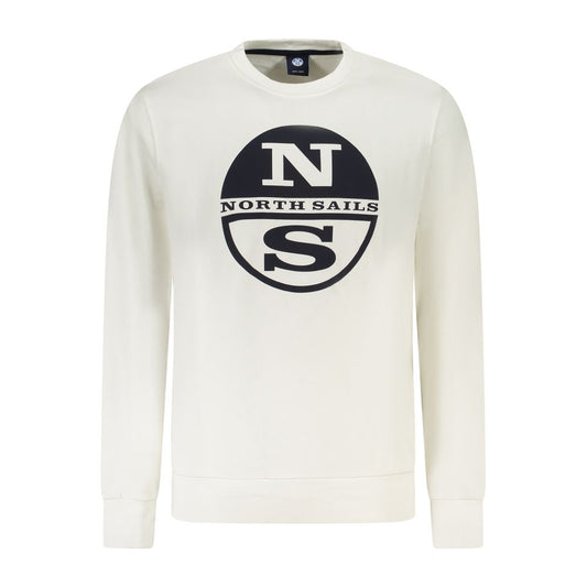 North Sails White Cotton Men's Sweatshirt North Sails