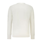 White cotton men's sweatshirt by North Sails, featuring a casual fit and classic crewneck design.