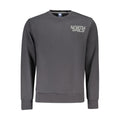 Black North Sails men's cotton sweatshirt with crew neckline and long sleeves, displayed on a plain background.