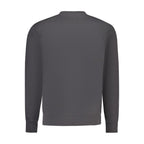 North Sails black cotton men's sweatshirt displayed on a hanger, featuring a crew neck and casual fit for everyday wear.