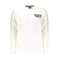 North Sails white cotton men's sweatshirt featuring a classic crewneck and relaxed fit, perfect for casual wear.
