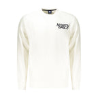 North Sails white cotton men's sweatshirt featuring a classic crewneck and relaxed fit, perfect for casual wear.