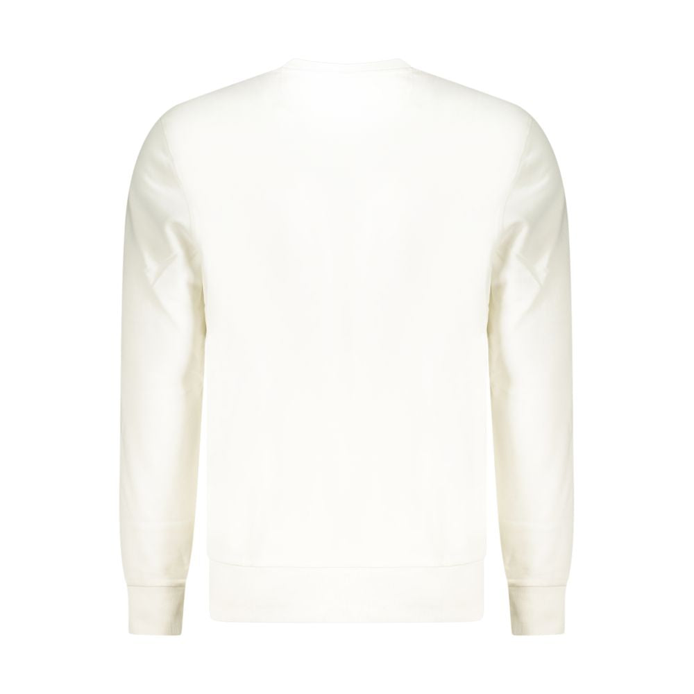 White cotton men's sweatshirt by North Sails with a relaxed fit, featuring the brand logo on the chest.
