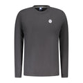 Black North Sails cotton men's T-shirt with crew neck and short sleeves, displayed flat on a white background.