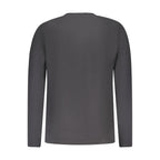 Black cotton men's T-shirt by North Sails, featuring a comfortable fit and classic crew neckline.