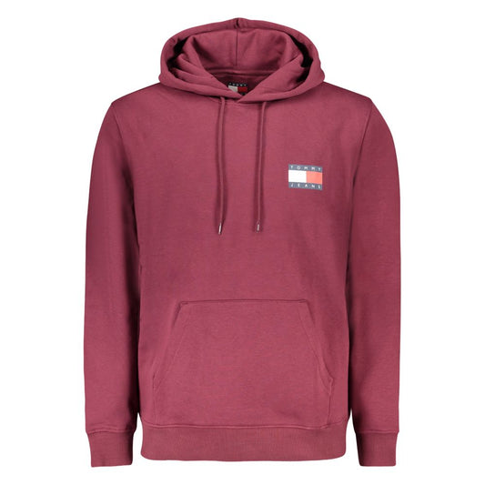 Tommy Hilfiger Red Cotton Men's Sweatshirt with Hood Tommy Hilfiger