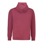 Tommy Hilfiger red cotton men's hooded sweatshirt with front pocket and adjustable drawstrings.