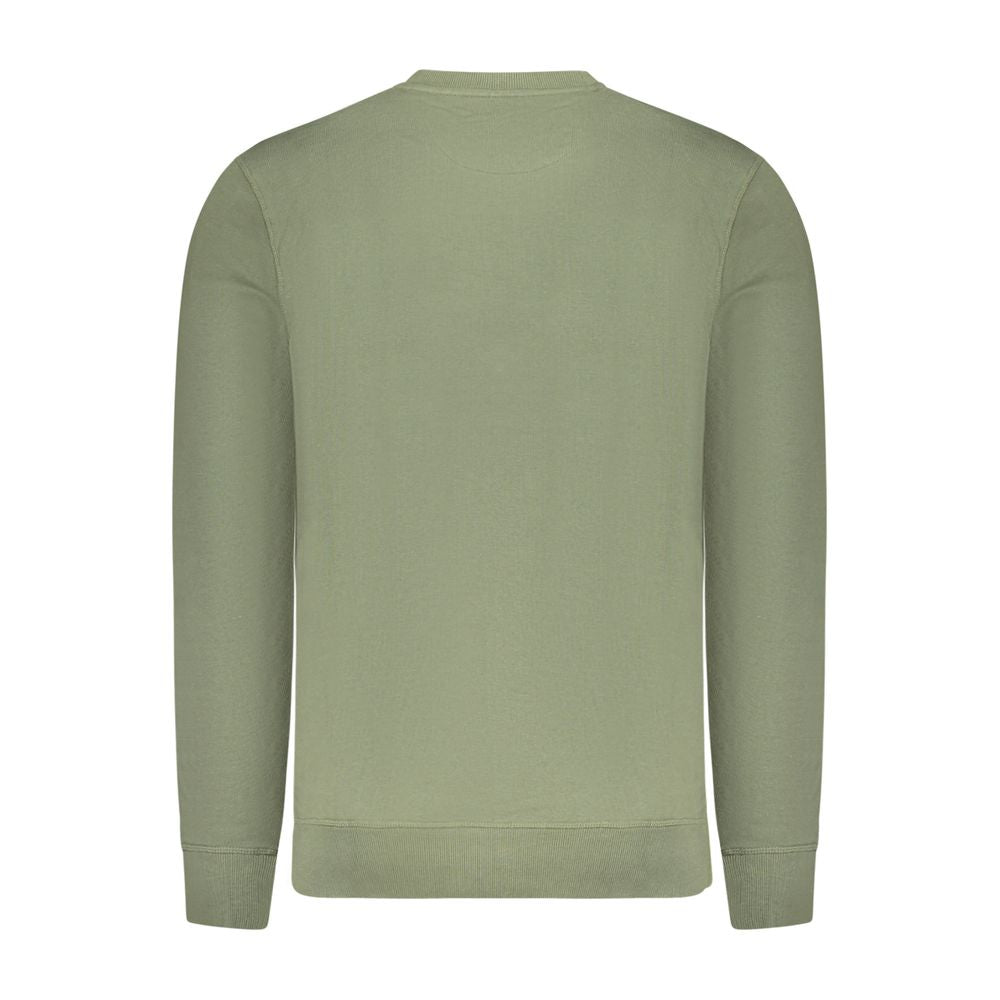 North Sails Verde Cotton Men's Sweatshirt shown in green with a crewneck and logo detail on the chest.