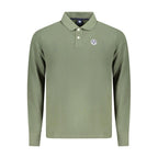 North Sails Verde cotton men's polo shirt featuring a classic collar and short sleeves, in a vibrant green color.
