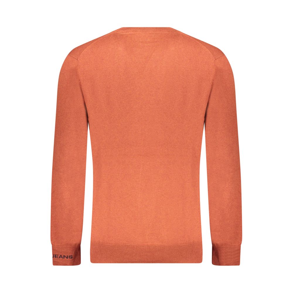 Pepe Jeans men's brown cotton sweater with ribbed cuffs and crew neckline, casual style for everyday wear.