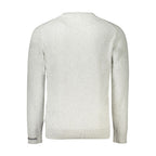 Pepe Jeans men's grey cotton sweater featuring a crew neck and ribbed cuffs, casual and comfortable for everyday wear.