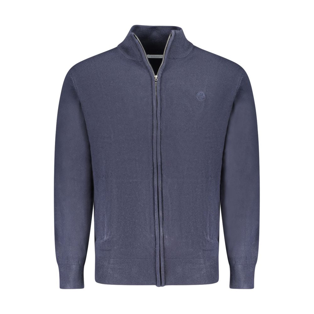 Blue acrylic men's cardigan by North Sails, featuring a classic knit design and button closure.