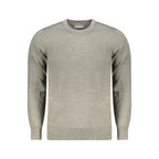 Gray acrylic men's sweater by North Sails featuring a classic knit design and crew neckline, perfect for casual wear.