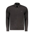 North Sails Nero Acrylic Men Cardigan displayed with front view, featuring a classic knit design and button closure.
