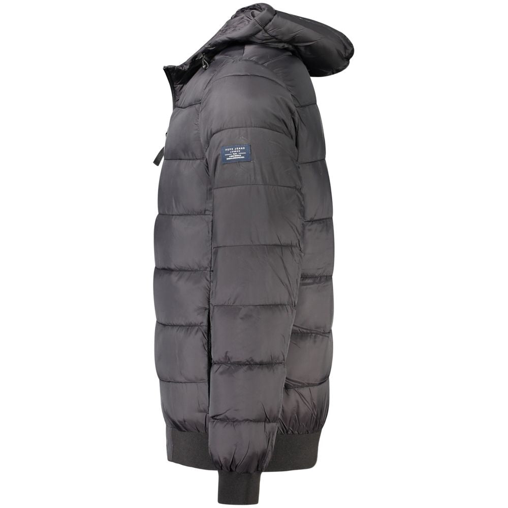 Pepe Jeans Black Polyamide Jackets & Coat Pepe Jeans