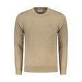 North Sails Marrone acrylic men's sweater featuring a crew neck and ribbed cuffs, displayed on a neutral background.