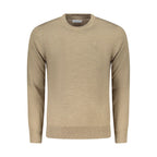 North Sails Marrone acrylic men's sweater featuring a crew neck and ribbed cuffs, displayed on a neutral background.