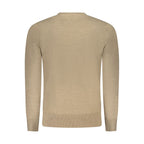North Sails Marrone acrylic men's sweater showing a cozy, brown knit fabric with a round neckline and ribbed cuffs.