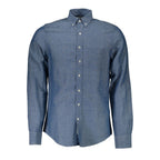 Gant Blue Linen Men's Shirt Gant
