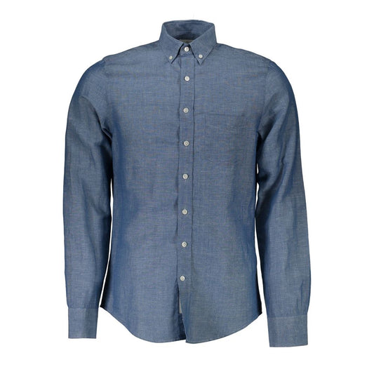 Gant Blue Linen Men's Shirt Gant