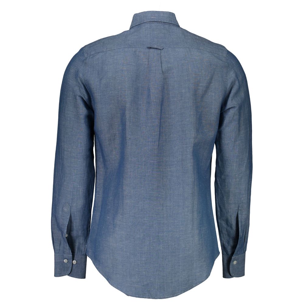 Gant Blue Linen Men's Shirt Gant