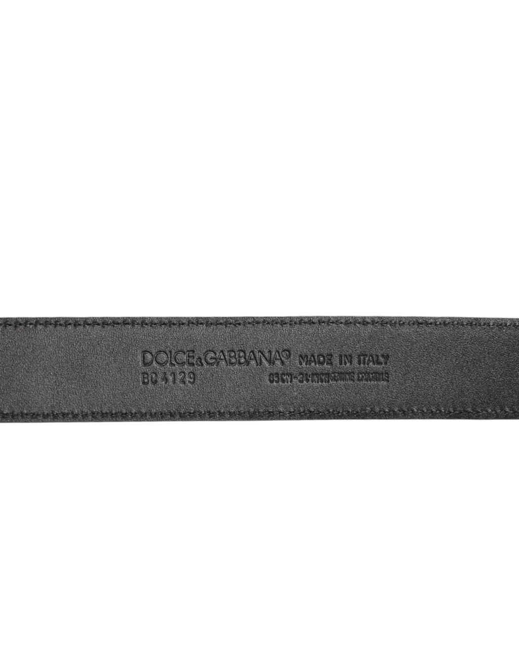 Dolce & Gabbana Black Exotic Leather Metal Logo Buckle Belt - Eljoys Fashion 