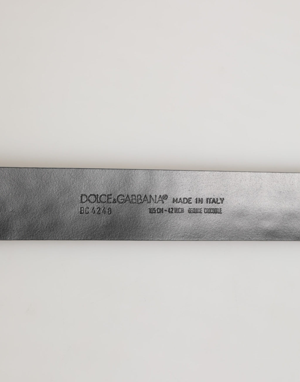 Dolce & Gabbana Black Exotic Leather DG Logo Buckle Belt - Eljoys Fashion 