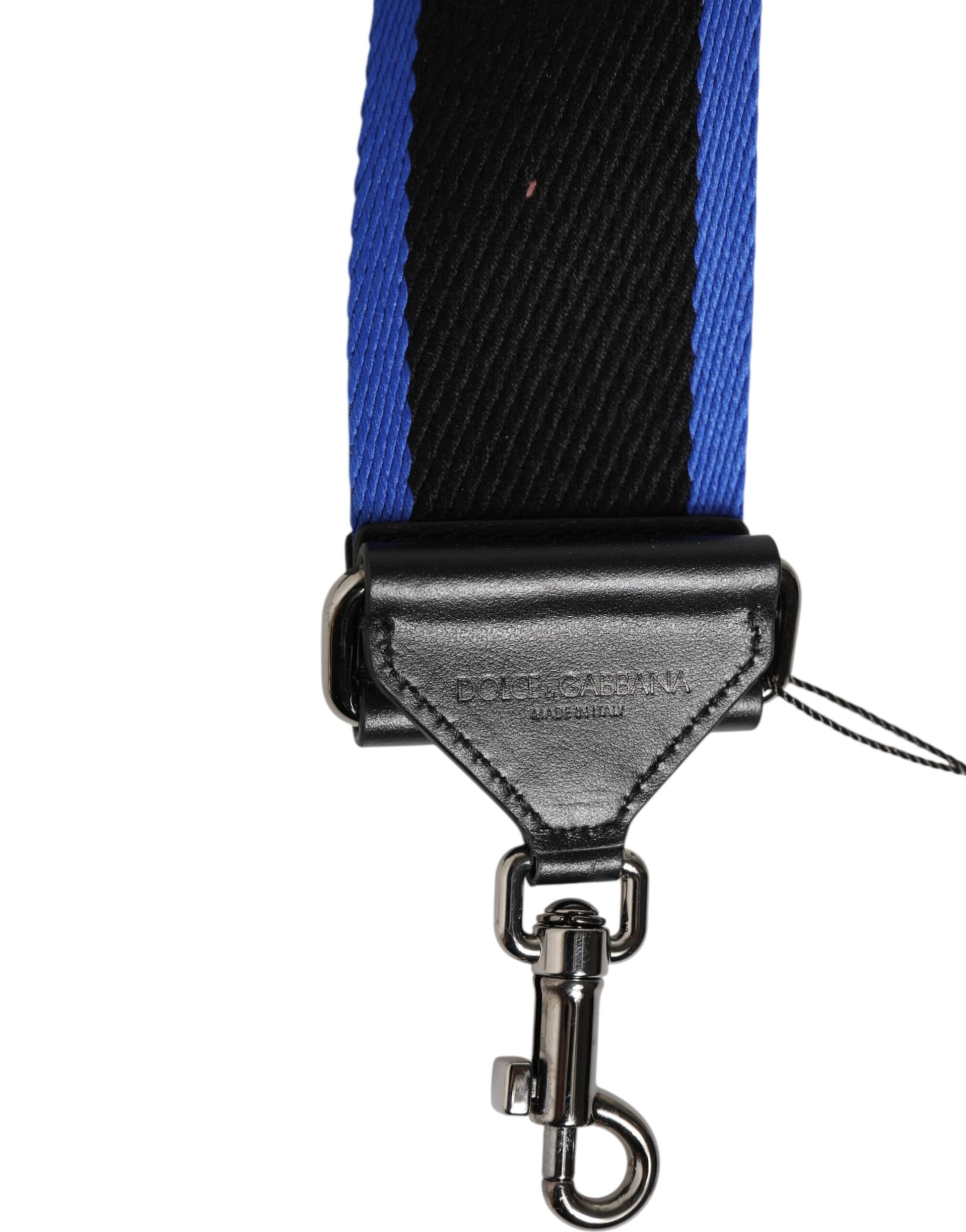 Dolce & Gabbana Black Blue Colorful Lettering Bag Handle Shoulder Strap Dolce & Gabbana