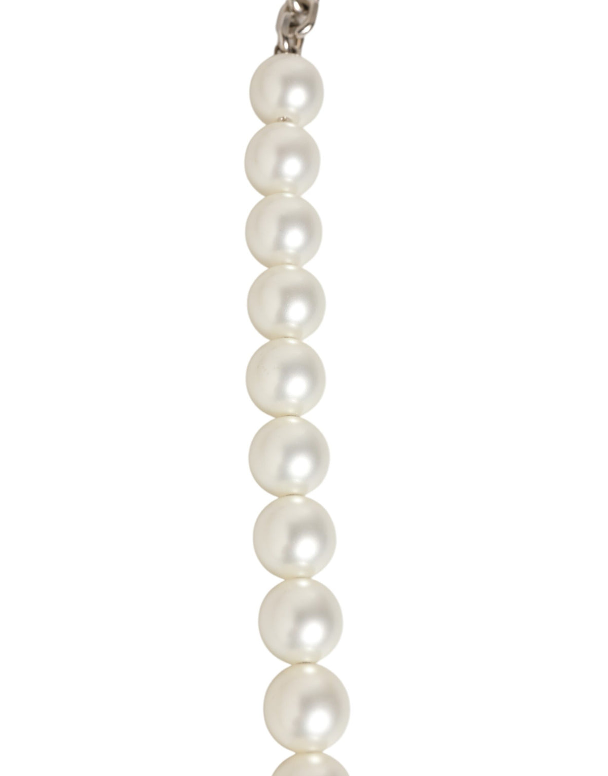 Dolce & Gabbana Black Leather Pearl Chain Bag Accessory Shoulder Strap - Eljoys Fashion 