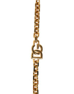 Dolce & Gabbana Black Leather Gold Chain Bag Accessory Shoulder Strap - Eljoys Fashion 
