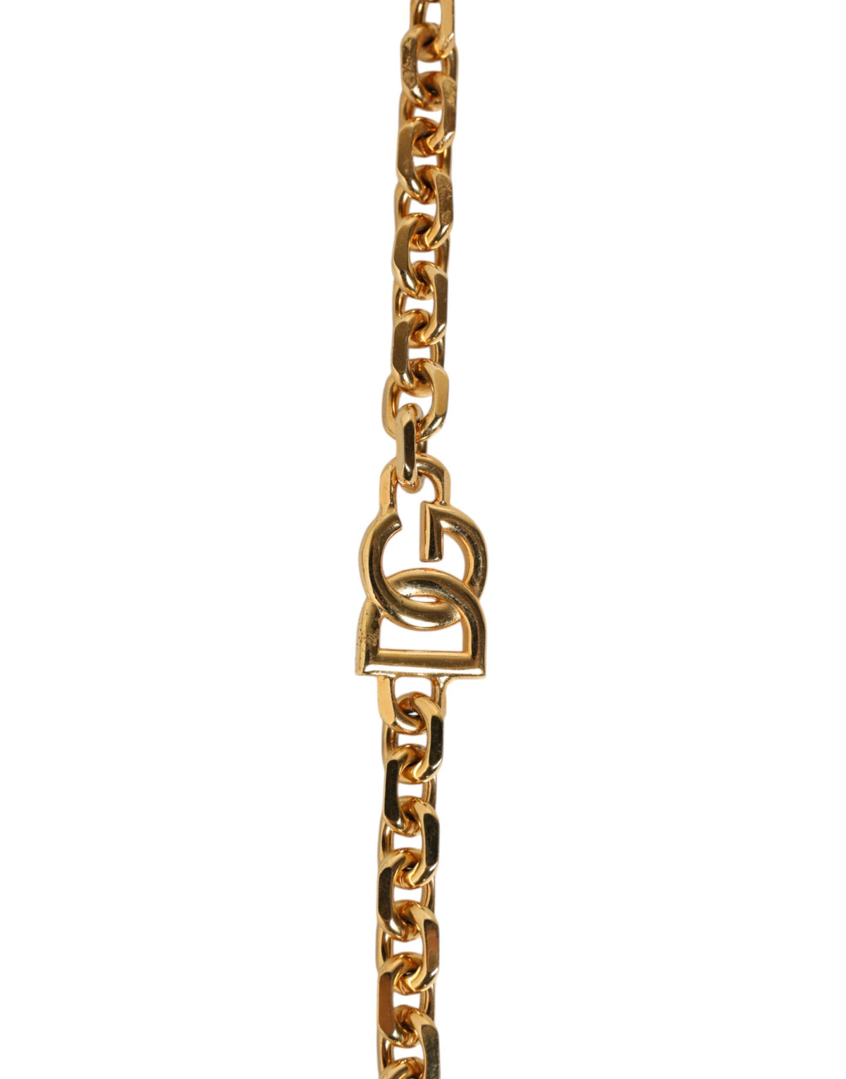 Dolce & Gabbana Black Leather Gold Chain Bag Accessory Shoulder Strap - Eljoys Fashion 