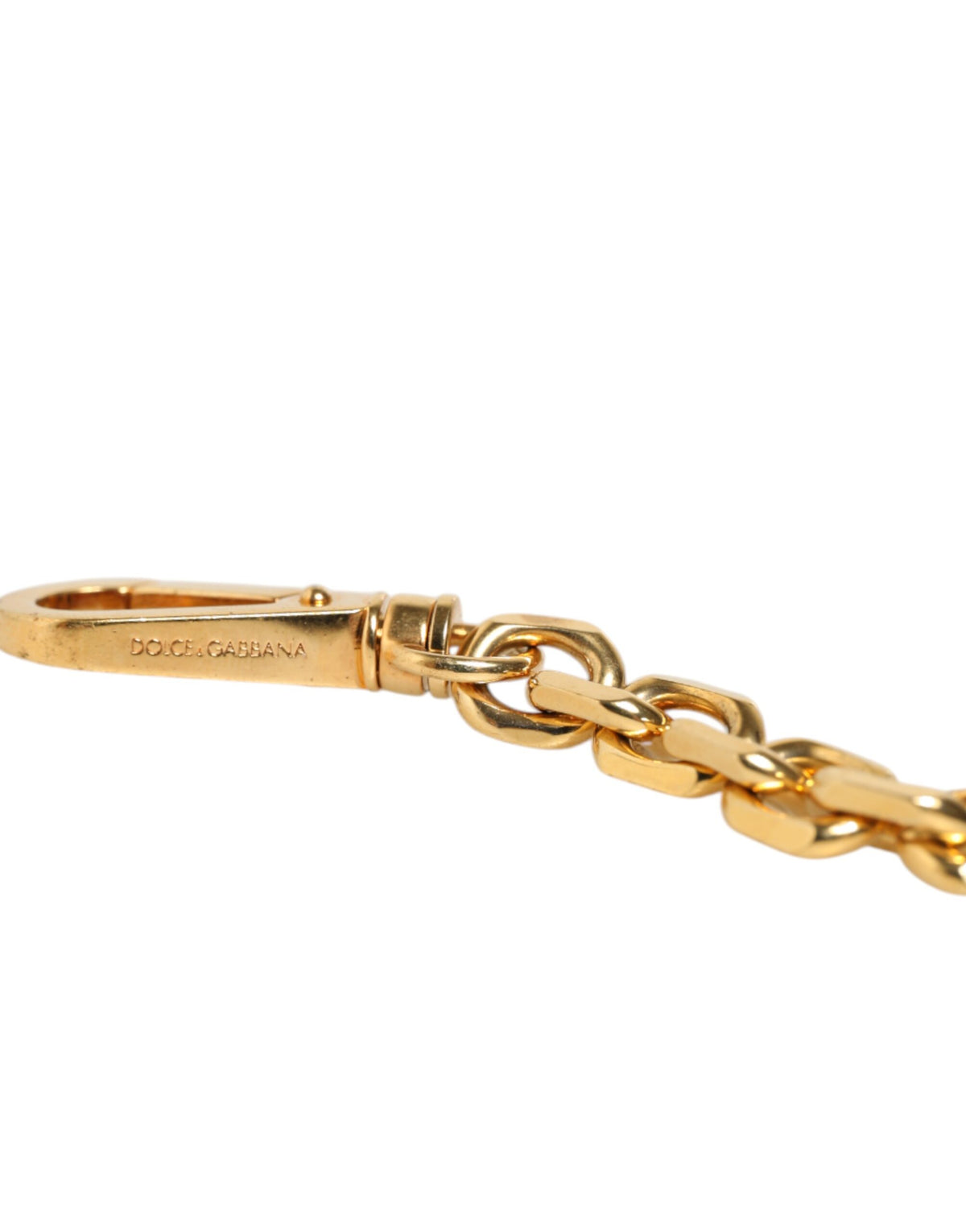 Dolce & Gabbana Black Leather Gold Chain Bag Accessory Shoulder Strap - Eljoys Fashion 