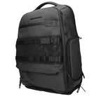 Gray Piquadro fabric backpack with multiple compartments, adjustable straps, and sleek design for everyday use.