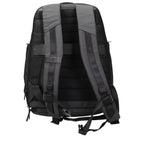 Piquadro gray fabric backpack with adjustable straps and multiple compartments, designed for everyday use and travel.