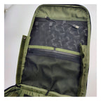 Piquadro gray fabric backpack with adjustable shoulder straps, front zipper pocket, and sleek modern design.