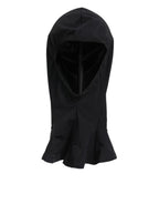 Dolce & Gabbana Black Nylon Elastane Balaclava Hood Face Cover Hat - Eljoys Fashion 