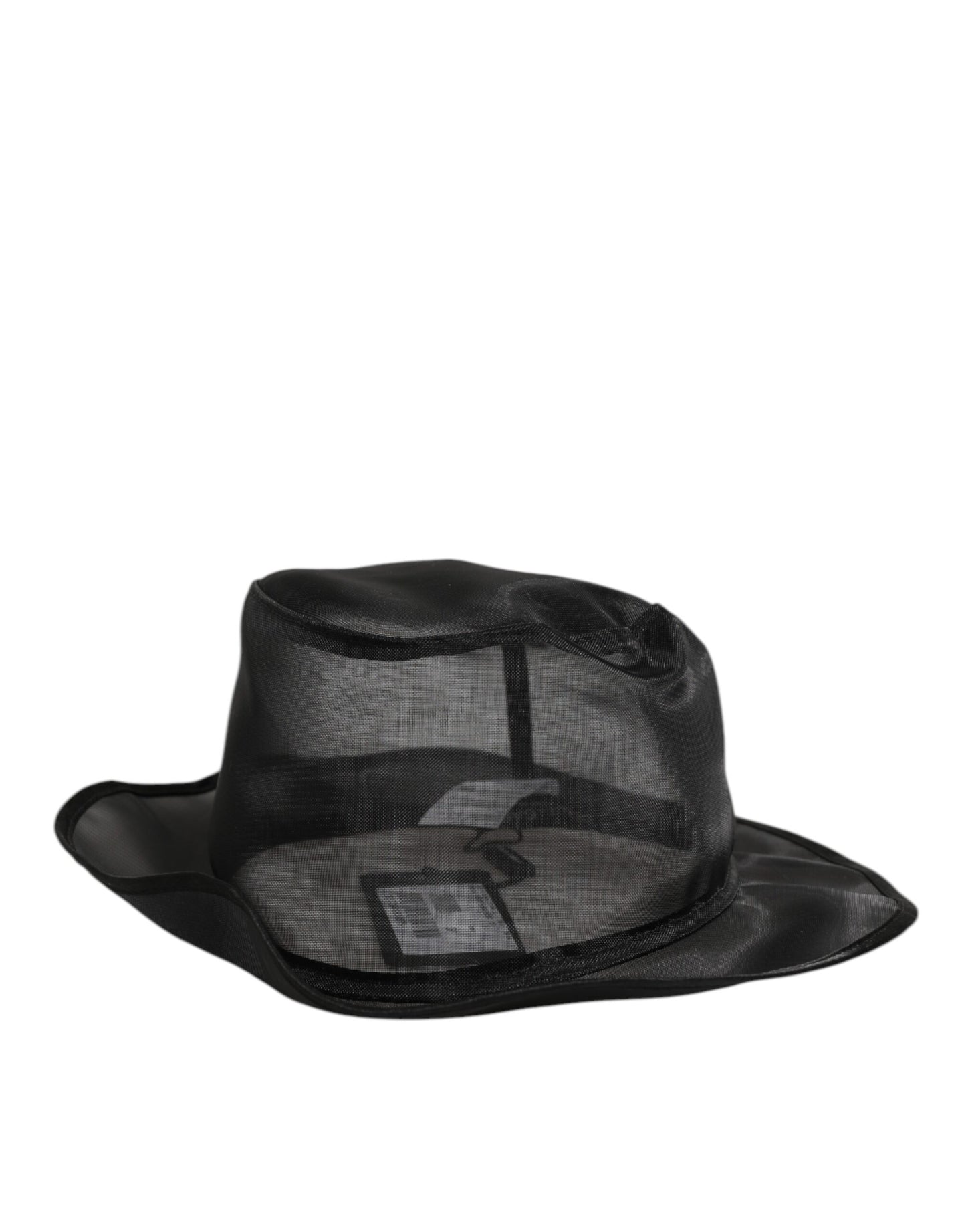 Dolce & Gabbana Black Silk Mesh Bucket Men Fisherman Cap Hat