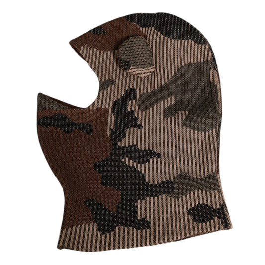 Dolce & Gabbana Multicolor Camouflage Balaclava Mask Men Cap One Size Hat