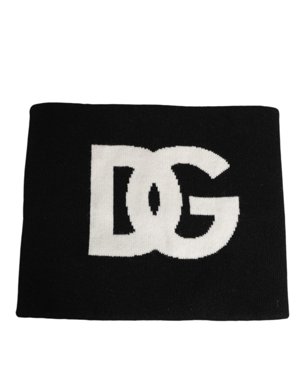 Dolce & Gabbana Black D&G Logo Cashmere Knitted Men One Size Scarf - Eljoys Fashion 