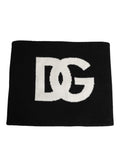 Dolce & Gabbana Black D&G Logo Cashmere Knitted Men One Size Scarf - Eljoys Fashion 